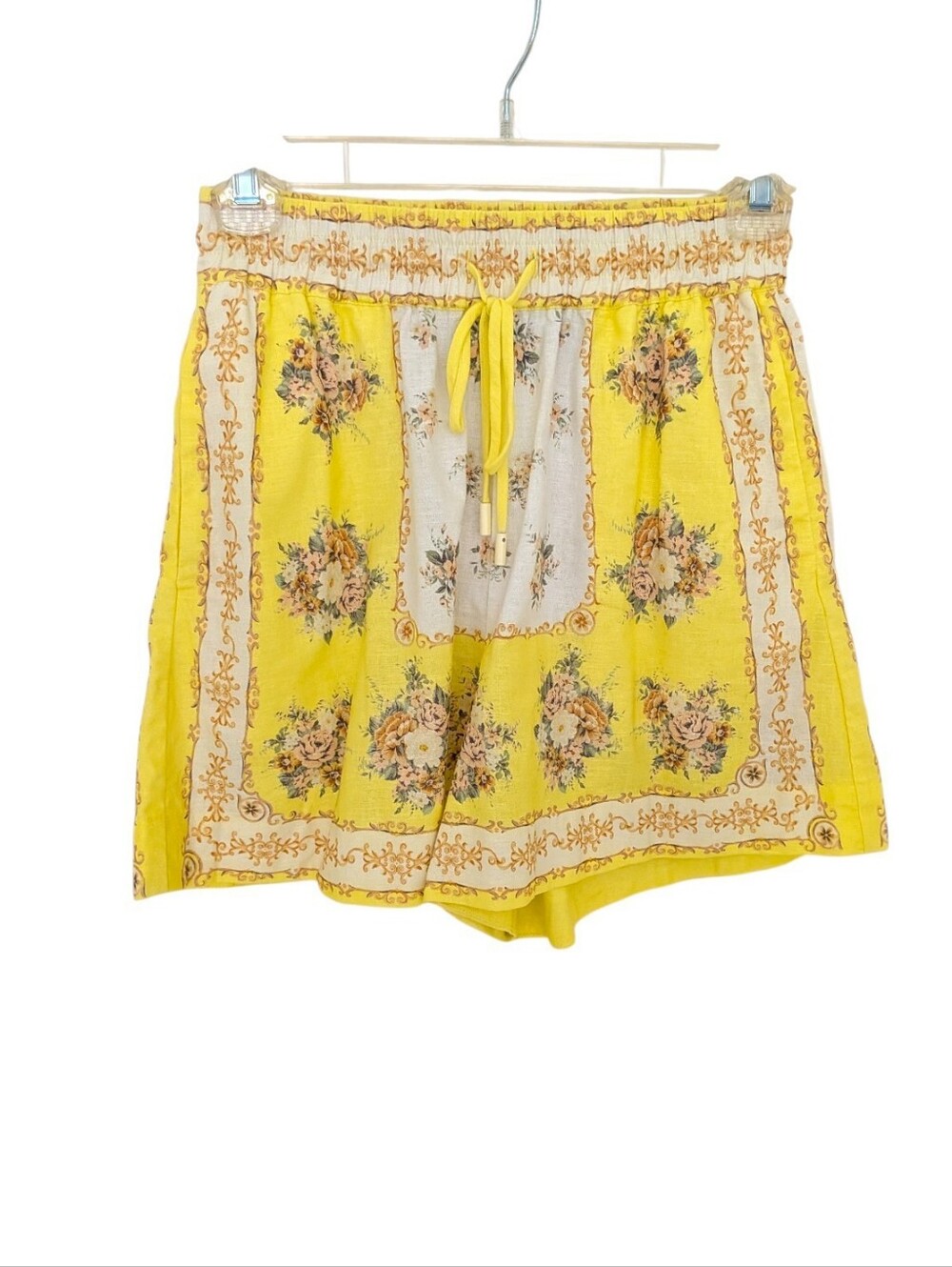Alemais Cotton Linen Printed Shorts